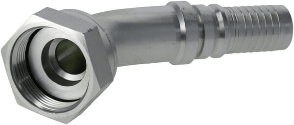Pièces agricoles - Hydraulique - Raccord à sertir 4SH-DN25-1,11/16" ORFS-45°