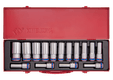Coffret douilles 1/2" longues 12:14-16:19-21:24-26-27-30-32mm 15pcs