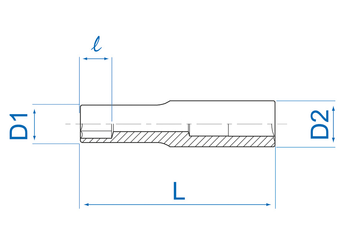 Outils - Outils divers - Douille 1/4" Torx E4