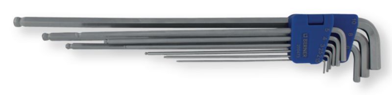 Outils - Outils divers - Jeu 9 clés mâles 6 pans XXL tête sphérique en étui Ø 1,5 à 10 (par 1)