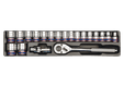 Module douilles 1/2" 6 pans 20 pièces