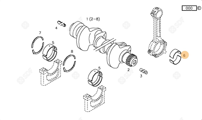 Pièces agricoles - Pieces moteur - COUSSINET DE BIELLE (2 PI+êCES) Deutz-Fahr origine