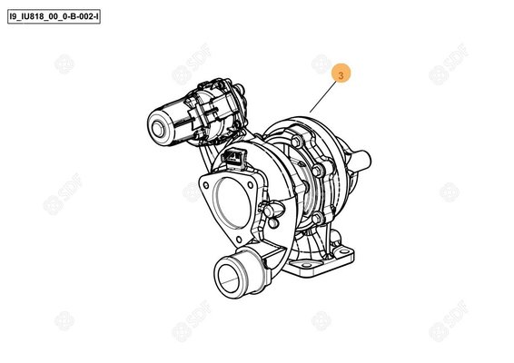 Pièces agricoles - Pieces moteur - TURBOCHARGER-VTG KF4 Deutz-Fahr origine