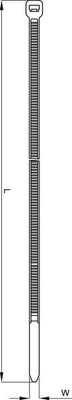Pièces agricoles - Fasteners - Collier de serrage 9x776mm, blanc, 100pcs
