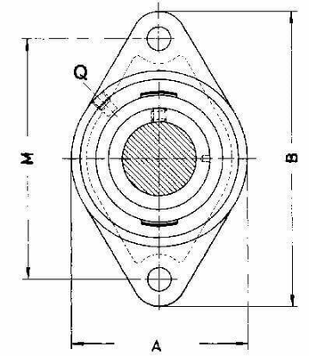 Pièces agricoles - Roulements - Palier ovale PCJT avec GRAE
