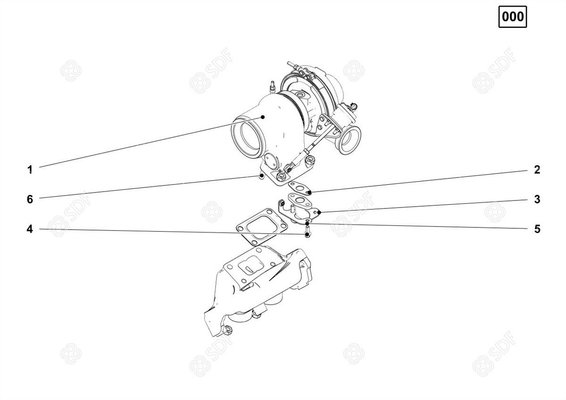 Pièces agricoles - Pieces moteur - turbocompresseur Deutz-Fahr origine