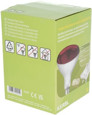 Pièces agricoles - Cloture,Jardin & Sylviculture - Lampe infrarouge 250W rouge