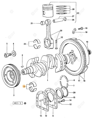 Pièces agricoles - Pieces moteur - DEMI COUSSINET Deutz-Fahr origine