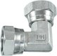 Raccord tournant F/F 3/8" BSP 90° SS