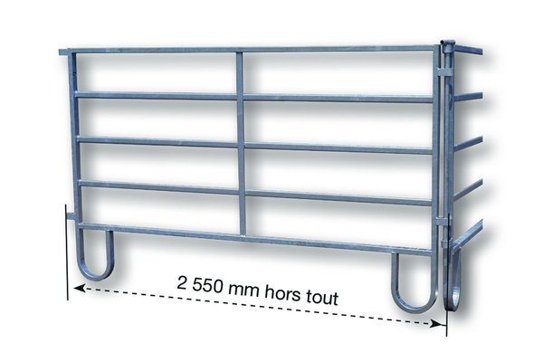 Materiels - Parc de contention - Barrière europe 2,40 mètres galva PLUS