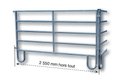 Barrière europe 2,40 mètres galva PLUS