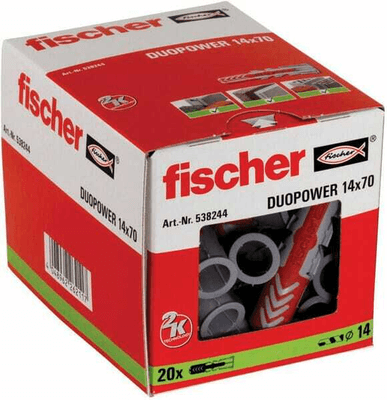 Pièces agricoles - Fasteners - Chevilles tous matériaux DuoPower 14x70 sans vis / Boite de 20