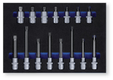 Douilles 1/2" 12 lobes XZN 5 à 16 mm, mousse de 15 pièces (par 1)