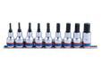 Rail de douilles 1/2" 6 pans - 9 pièces