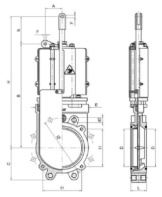 Pièces agricoles - Hydraulique - Vanne à guillotine 5" (hydraulique)
