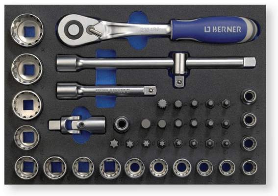 Outils - Outils divers - Mousse cliquet Must douilles I-Socket 1/2" 41 pièces (par 1)