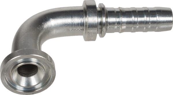 Pièces agricoles - Hydraulique - Racc. à sertir DN25+38,1 bride 90°