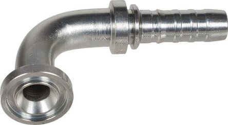 Pièces agricoles - Hydraulique - Racc. à sertir DN25+38,1 bride 90°