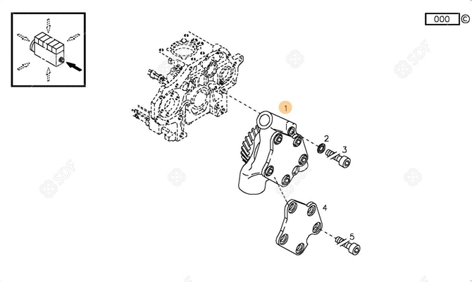 Pièces agricoles - Pieces moteur - POMPE A HUILE Deutz-Fahr origine