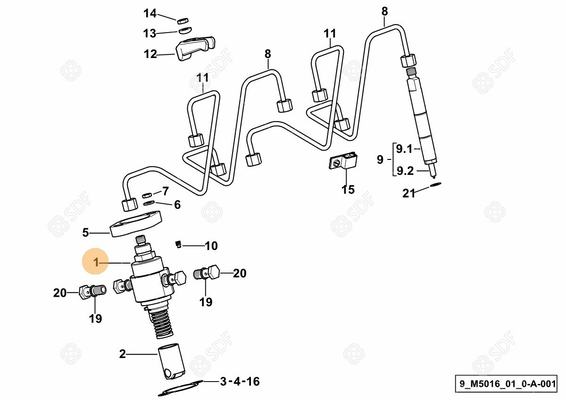 Pièces agricoles - Pieces moteur - pompe à injection Deutz-Fahr origine
