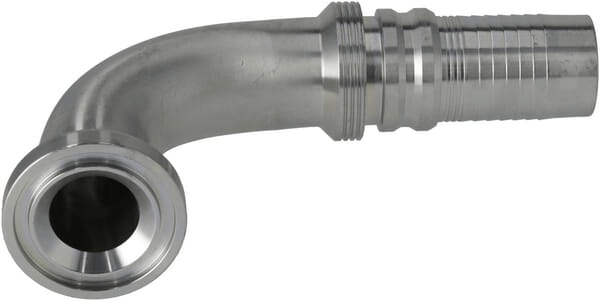 Pièces agricoles - Hydraulique - Raccord à sertir 4SH-DN32 avec flasque ø50,8 mm 90°
