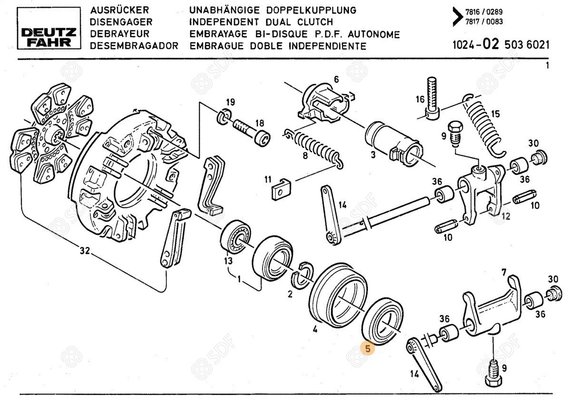 Pièces agricoles - Roulements - ROULEMENT Deutz-Fahr origine