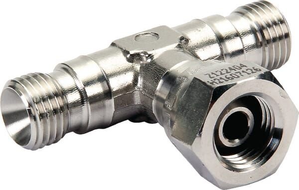 Pièces agricoles - Hydraulique - Raccord en T 1/4" BSP SS
