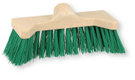 Balai cantonnier Bernozer fibre synthétique vert support plastique pour manche Ø 28 mm. (par 1)
