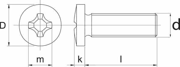 Pièces agricoles - Fasteners - Vis à tête cylindrique à empreinte cruciforme