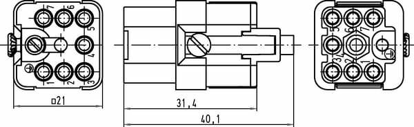 Pièces agricoles - Pièce Pulvérisateur - Insert F Q 7/0 racc. à sertir