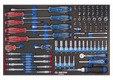 Module mousse + PP 93 pièces 1/4" 4-14mm 2235-2335-embouts+tournevis