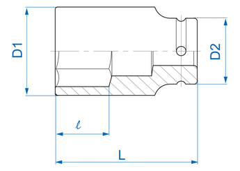 Outils - Outils divers - Douille longue à choc 3/4" 1-15/16"