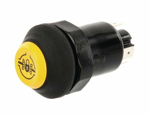 Pièces agricoles - Electricité - Interrupteur à poussoir, blocage du différentiel, rond, jaune