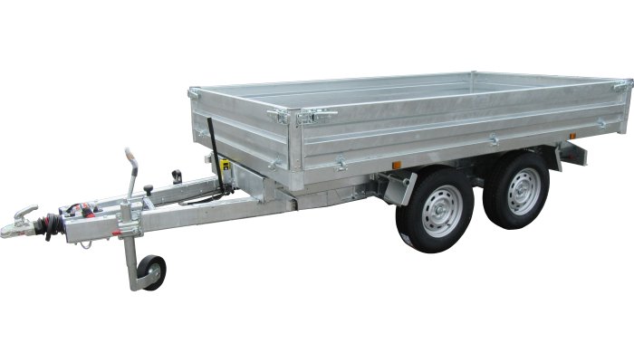 Materiels - Remorque voiture - BENNE 322x170x35 freinée roues dessous pompe électrique PTAC : 3500 kg