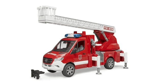 Loisirs - Jouets - Moteur d'incendie MB Sprinter avec échelle, pompe à eau et module son et lumière