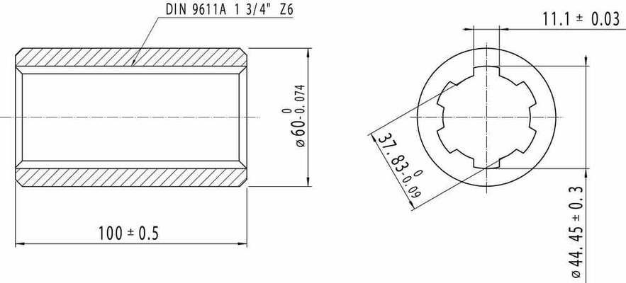 Pièces agricoles - Transmission - Tube 100L 1 3/4"