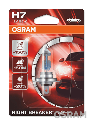Pièces Quad & Motos - Electrique - Ampoule OSRAM Night Breaker Laser H7 12V 55W - x1