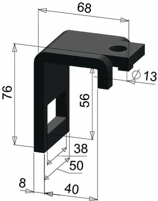 Pièces agricoles - Travail du sol - Bride 32x10mm pour châssis 40x40mm