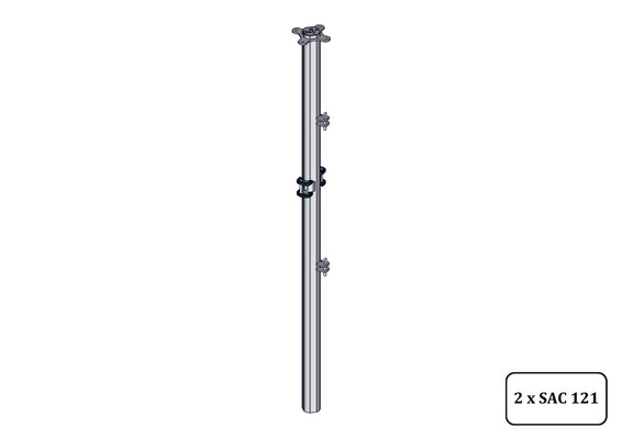Accessoires et options matériel  - Matériel d'élevage - autre - POTEAU -4- DE CONTENTION TREFLE 1D + 2 SURLOCK L.2.43M A SCELLER