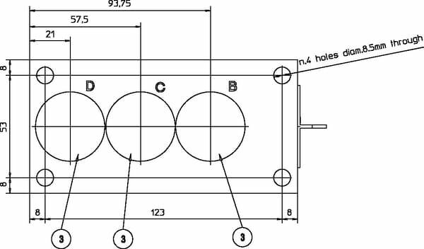 Pièces agricoles - Hydraulique - Bloc de retour 3x3/4" 1x1"