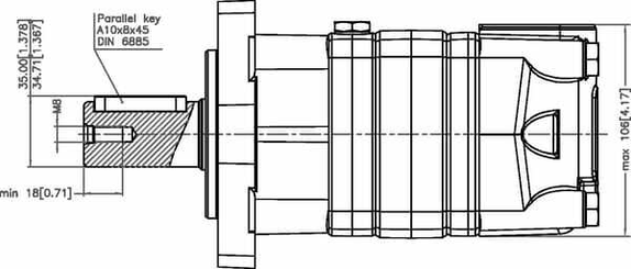 Pièces agricoles - Hydraulique - Moteur Orbit Cardan Ø32, Sta