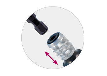 Outils - Outils divers - Douille chocs 1/2" porte embout 1/4" à bague de verrouillage