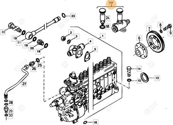 Pièces agricoles - Pieces moteur - POMPE D'ALIMENTATION Deutz-Fahr origine