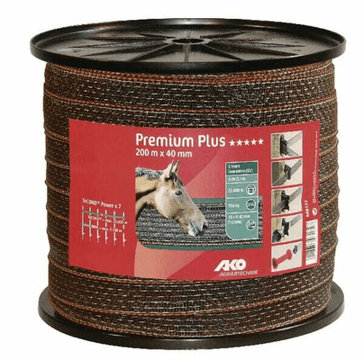 Pièces agricoles - Cloture,Jardin & Sylviculture - Ruban Topline Plus 40 mm brun