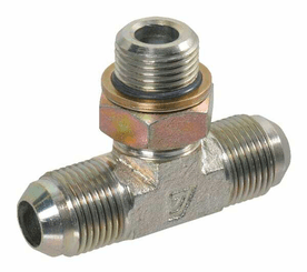 Pièces agricoles - Hydraulique - Raccord T orientable JIC/BSP 3/4 - 3/8