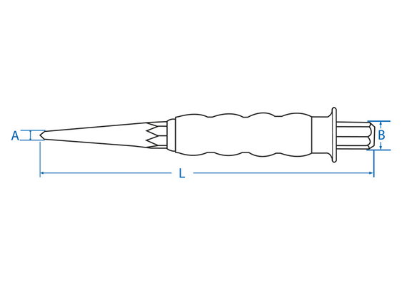Outils - Outils divers - Pointeau gainé 8mm Longueur: 185mm
