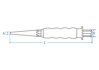 Outils - Outils divers - Pointeau gainé 8mm Longueur: 185mm