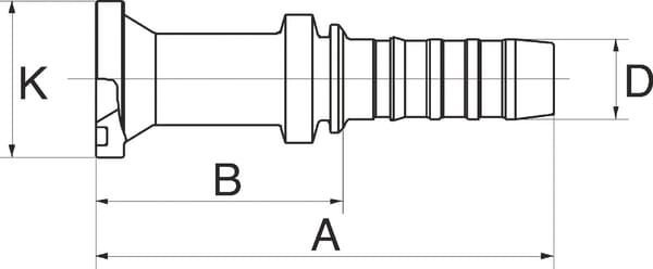 Pièces agricoles - Hydraulique - Racc. à sertir DN16+31,8 bride