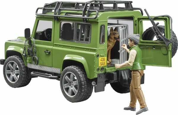 Loisirs - Jouets - Break Land Rover Defender avec forestier et chien