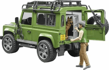 Loisirs - Jouets - Break Land Rover Defender avec forestier et chien